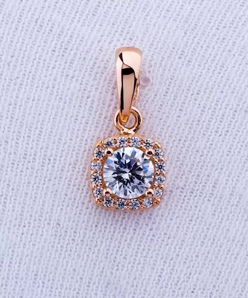 Золотой подвеска с цирконами