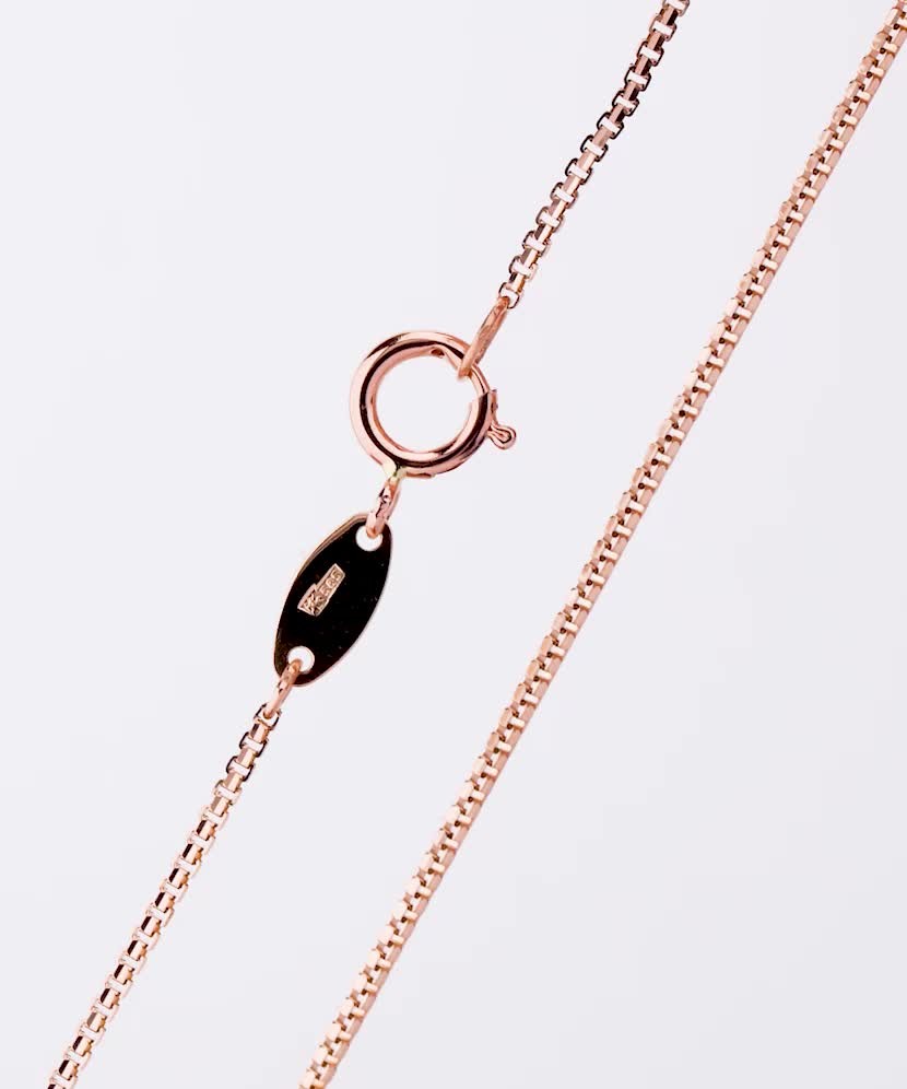 Цельная якорная золотая цепочка "Box" 0.9mm