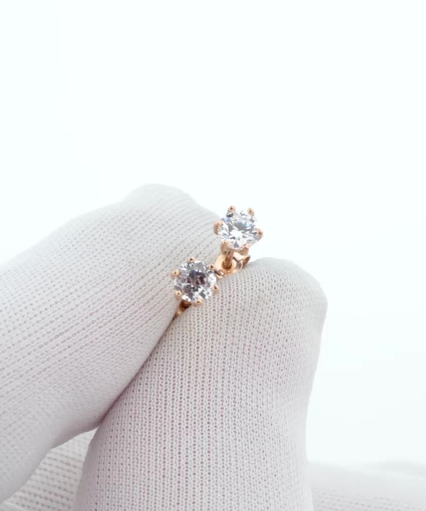 Kuldkõrvarõngad tsirkoonidega