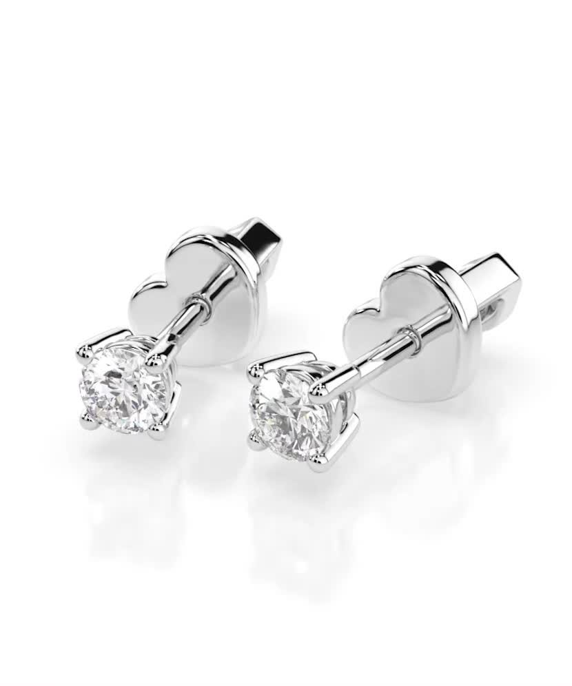 Серьги из белого золота с бриллиантами