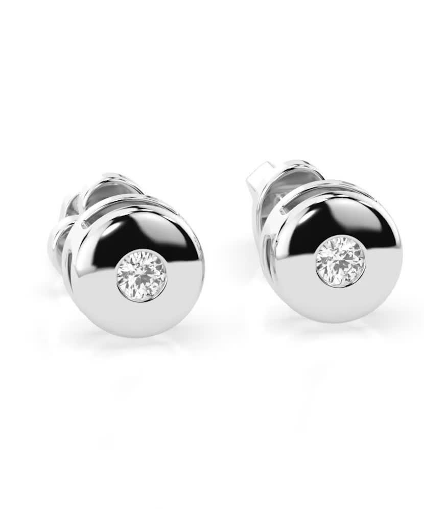 Серьги из белого золота с бриллиантами