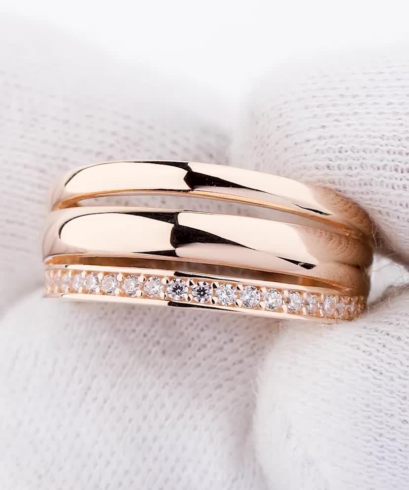 Kuldsõrmus tsirkoonidega