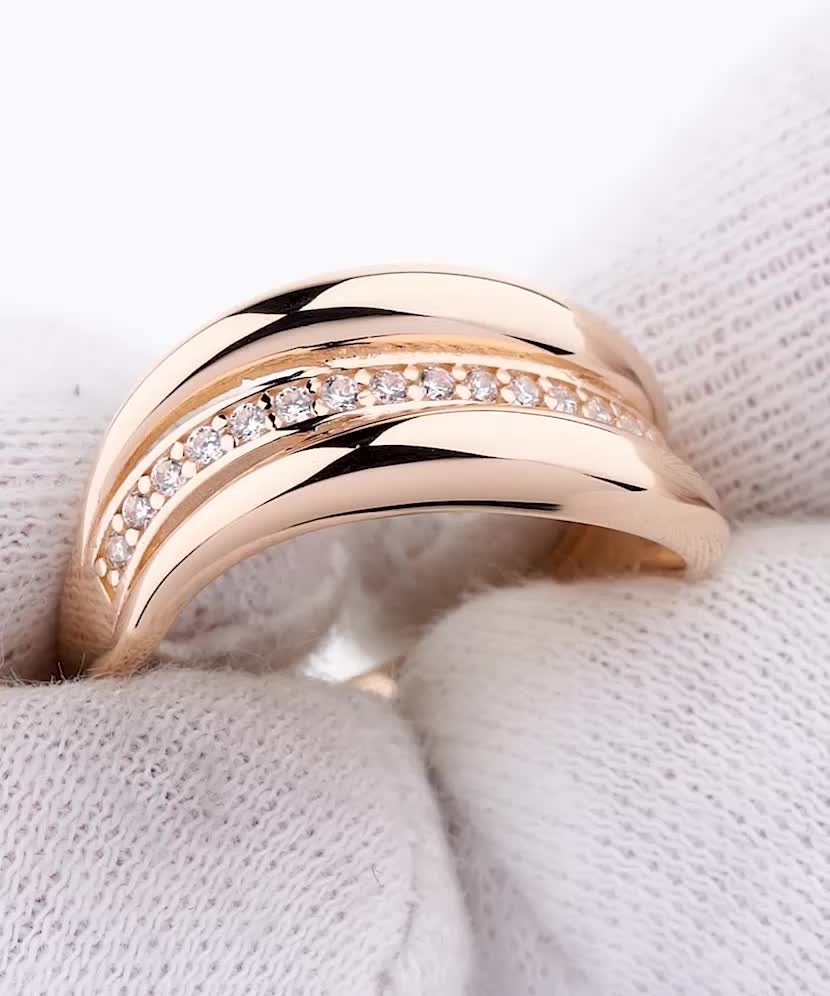 Kuldsõrmus tsirkoonidega