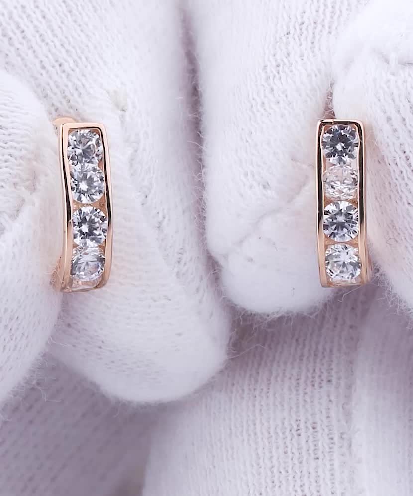 Детские Серьги из золота с фианитами