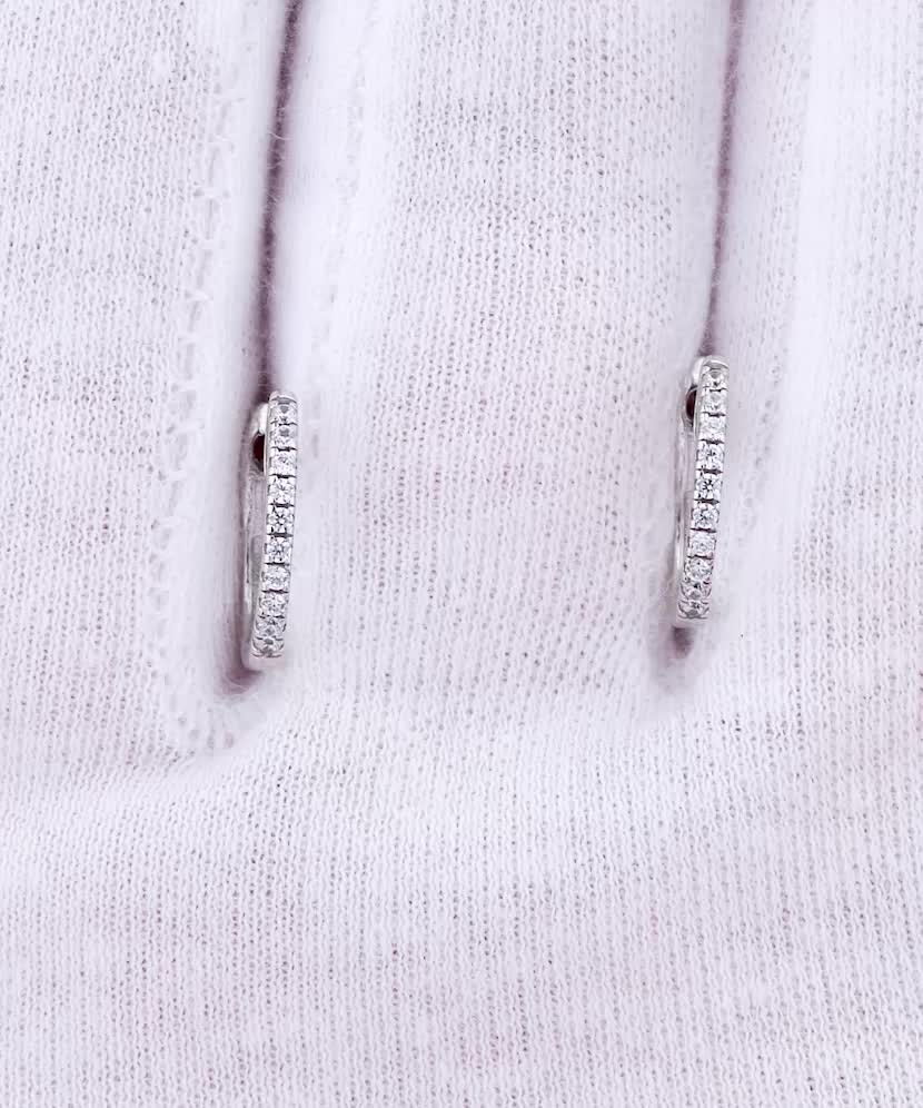 Valgest Kullast Kõrvarõngad tsirkoonidega