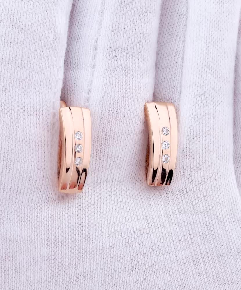 Kuldkõrvarõngad tsirkoonidega