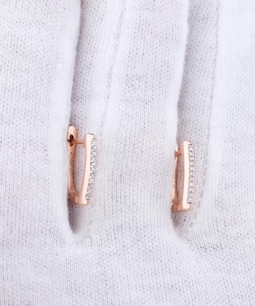 Золотые серьги с бриллиантами