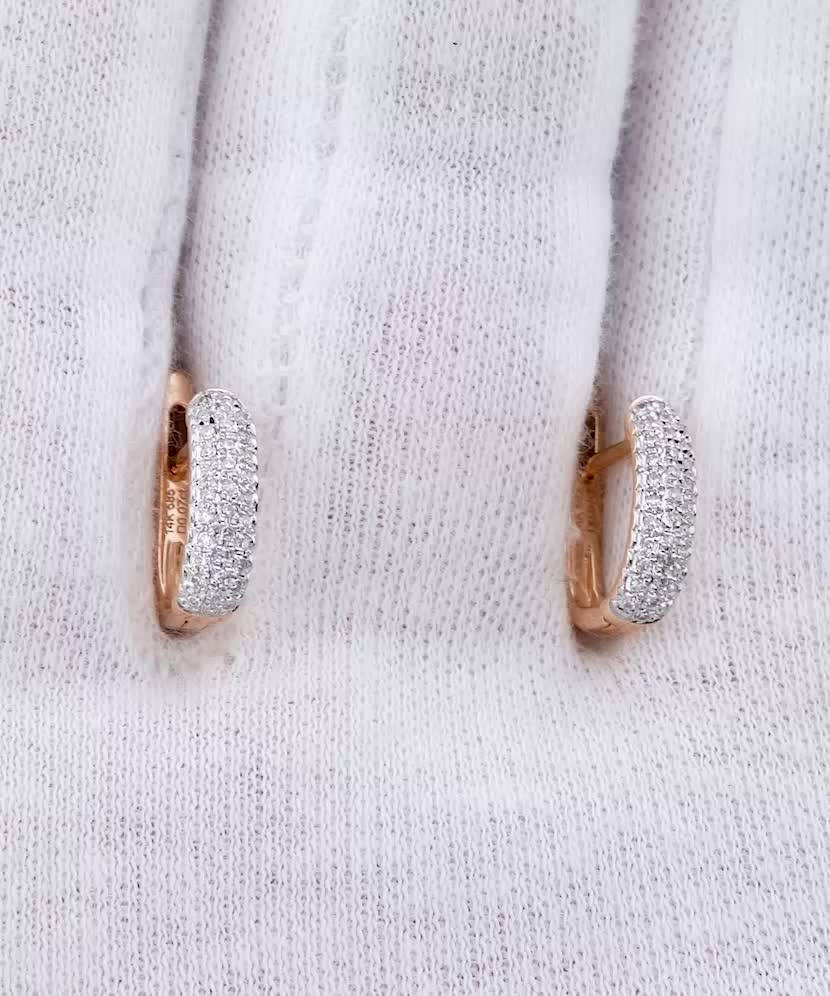 Золотые серьги с алмазами