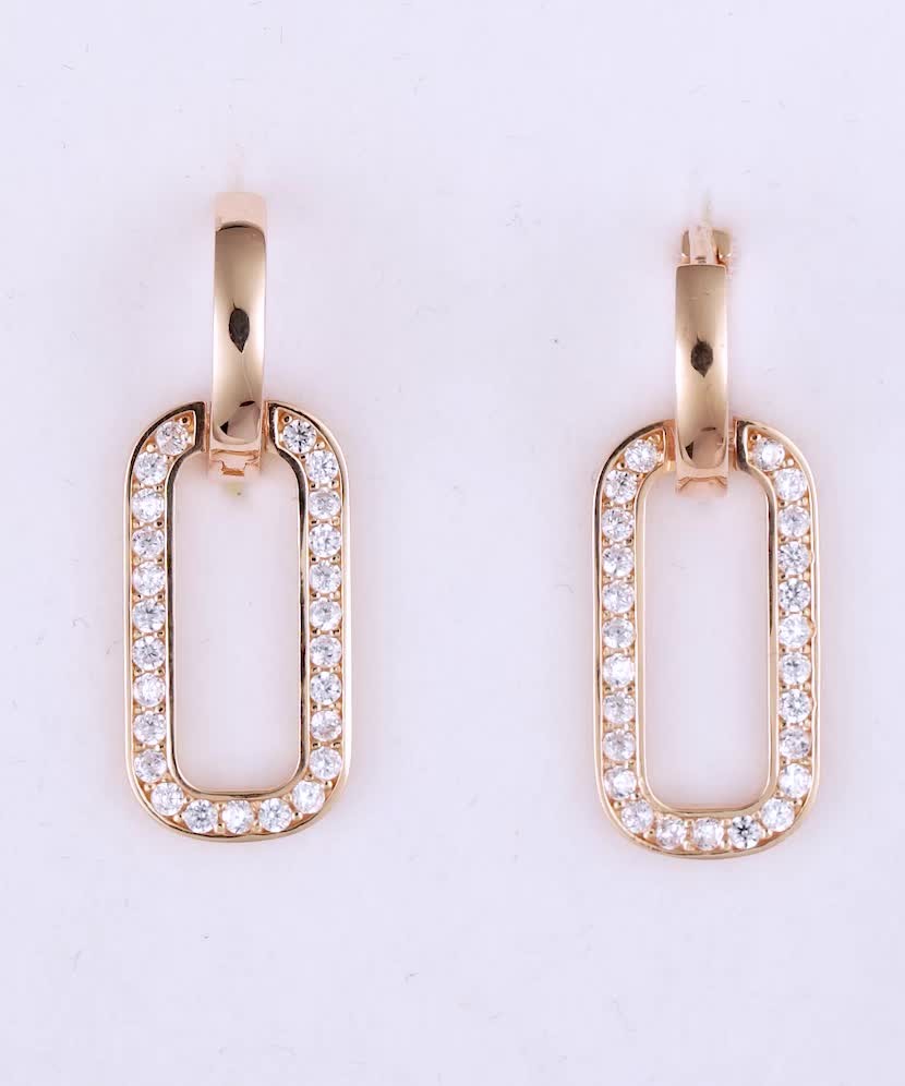 Kuldkõrvarõngad tsirkoonidega