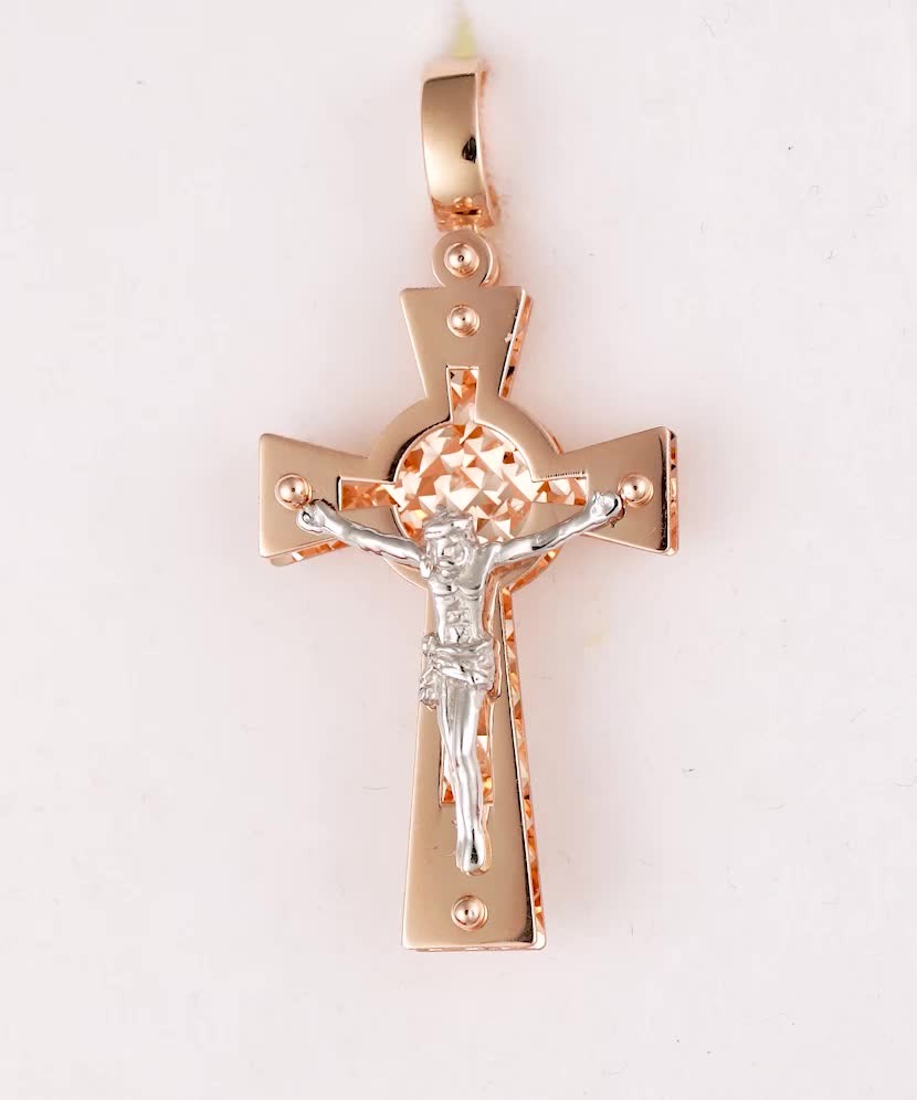 Золотой подвеска "Крестик"