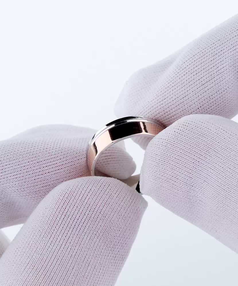 Hõbedast abielusõrmus kuldplaadiga