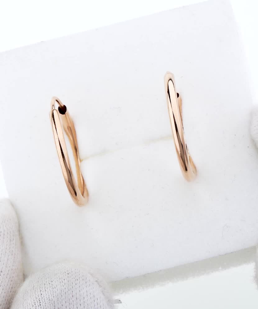 Kuldkõrvarõngad rõngad 13mm Goldinga XXLTE0016-R-SL