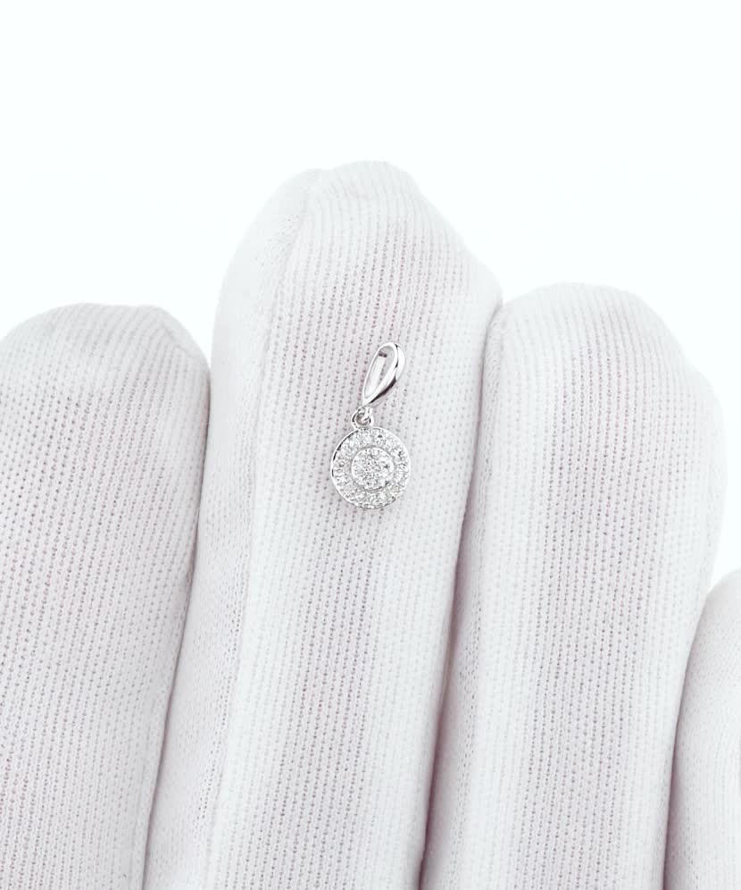 Подвеска из белого золота с бриллиантами