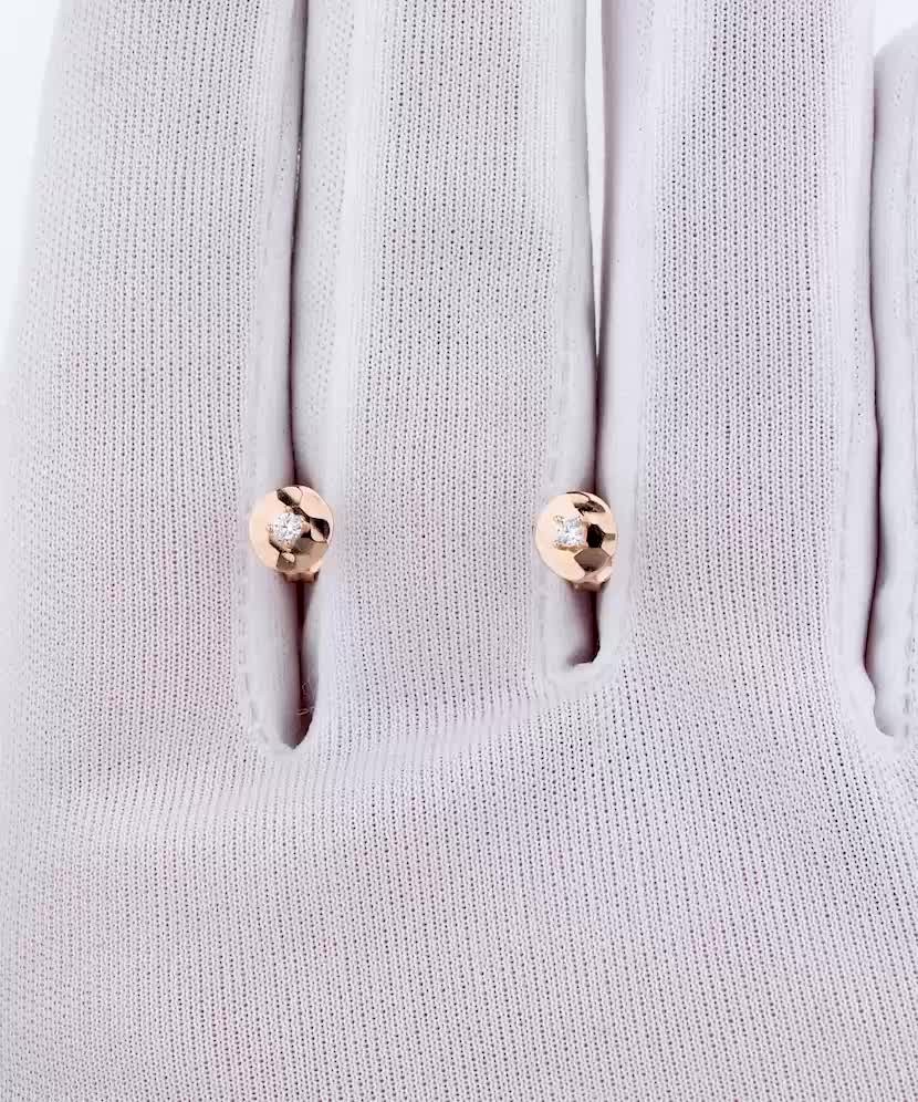 Золотые серьги с цирконами