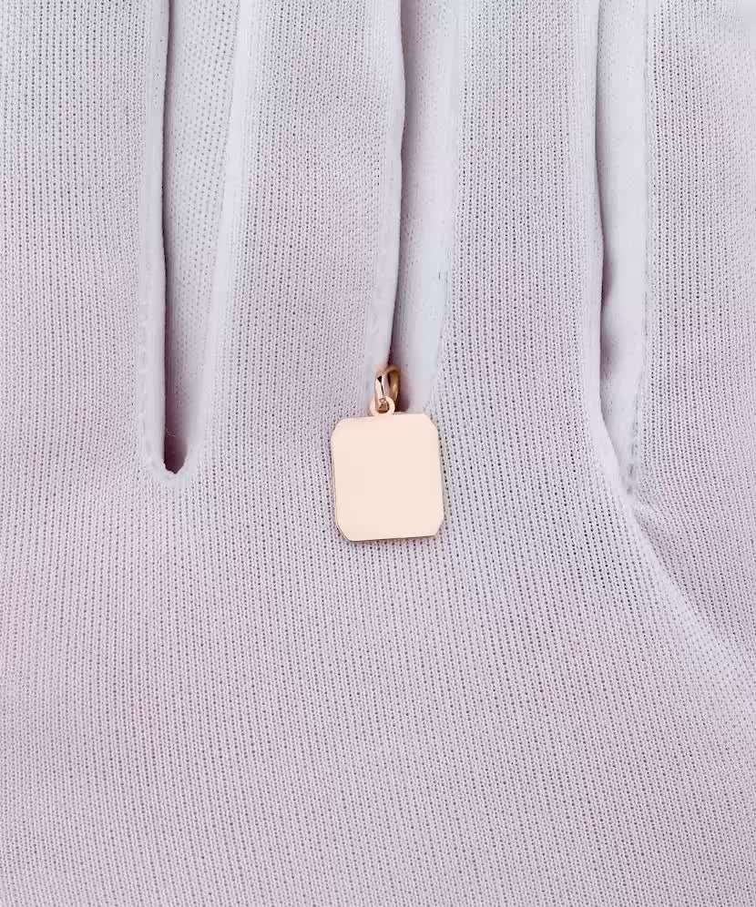 Золотой подвеска "Пластина"