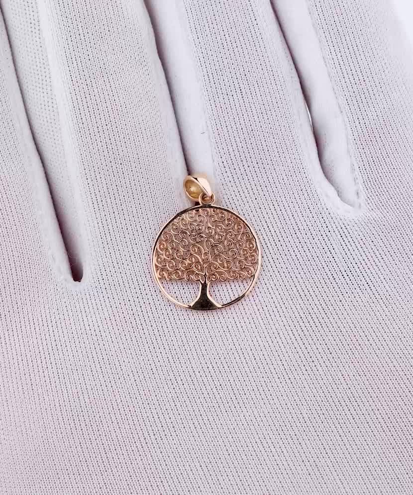 Золотой подвеска "Древо жизни"