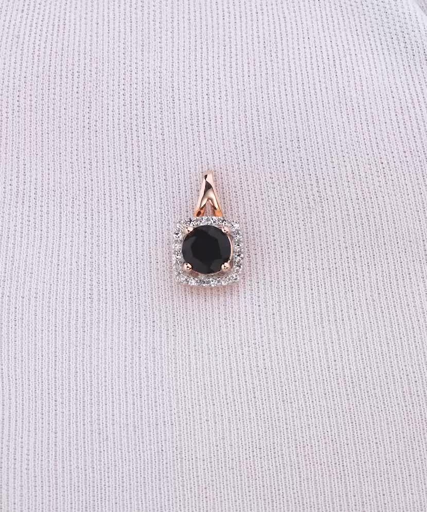 Золотой кулон с бриллиантами и шпинелью